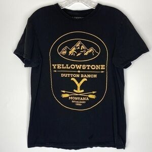 Yellowstone Dutton Ranch Montana Black Tshirt Size Medium